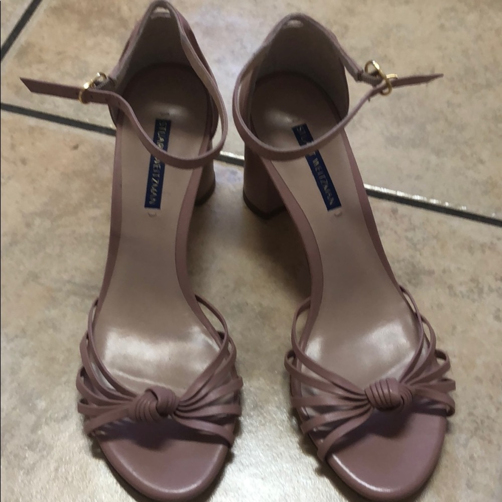 Stuart Weitzman pink leather sandals